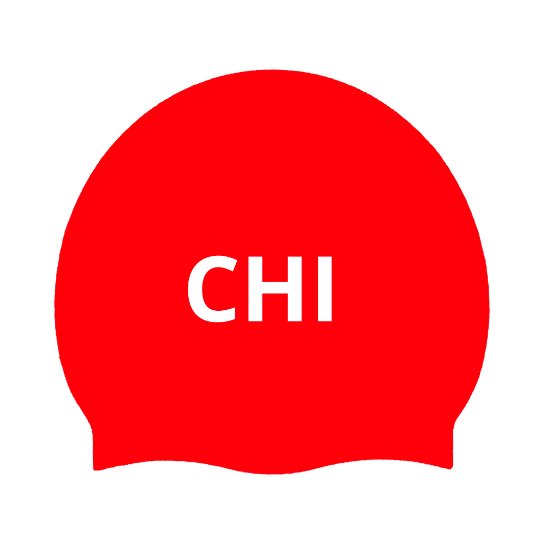 Gorra de natación Chile roja